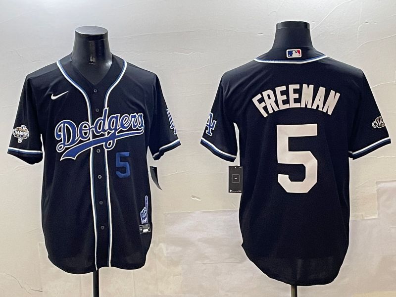Men Los Angeles Dodgers #5 Freeman Black Fashion Game 2025 Nike MLB Jersey style 3068->los angeles dodgers->MLB Jersey